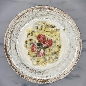 Creamy Mushroom Pesto Fetuccıne